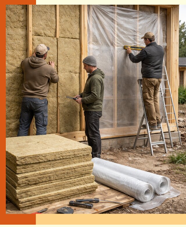 Утепление каркасного дома в Туймазах под ключ с гарантией качества