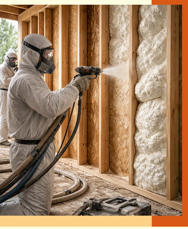 Утепление каркасного дома ППУ в Туймазах от 2853 руб./м2 — работа под ключ | ТепломастерТмз