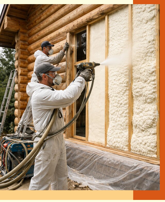 Утепление деревянного дома ППУ в Туймазах от 4280 руб/м2 | ТепломастерТмз — под ключ