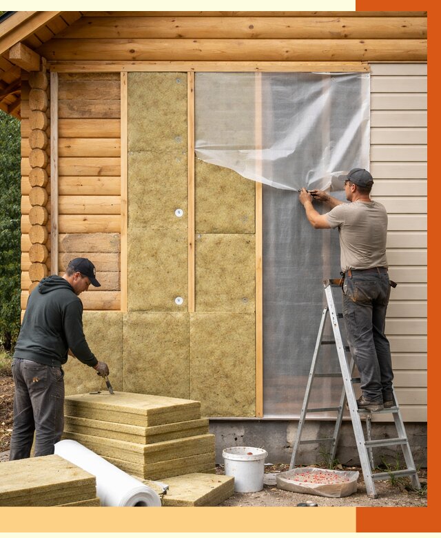 Утепление дома из бруса в Туймазах от 3821 руб./м2 — работы под ключ | ТепломастерТмз