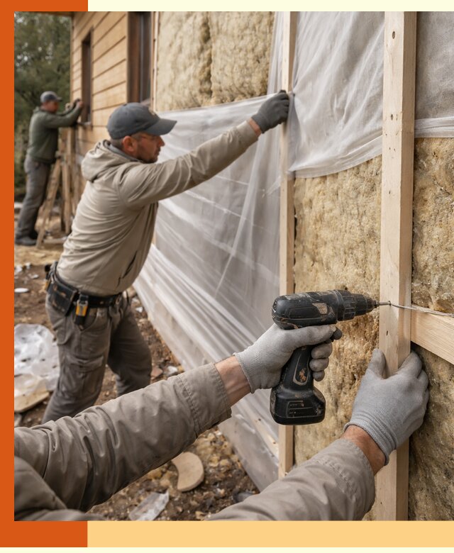Утепление дома из бруса в Туймазах качественно и долговечно