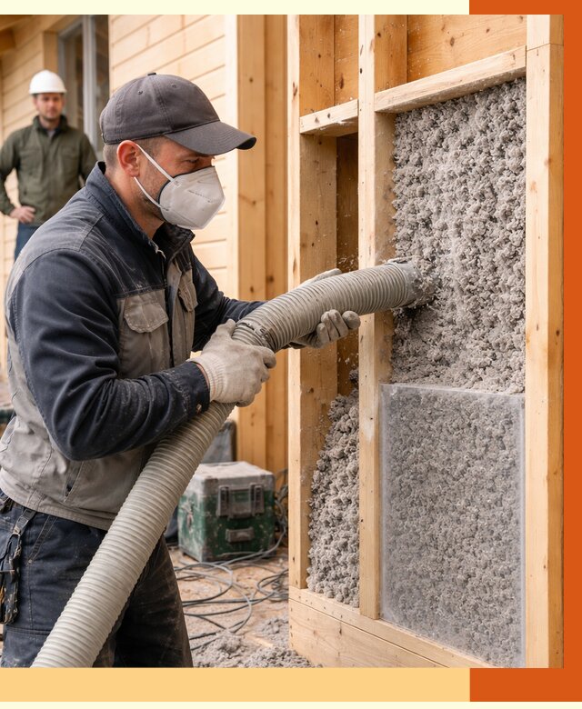 Утепление дома из бруса эковатой в Туймазах от 1885 руб/м2 | ТепломастерТмз