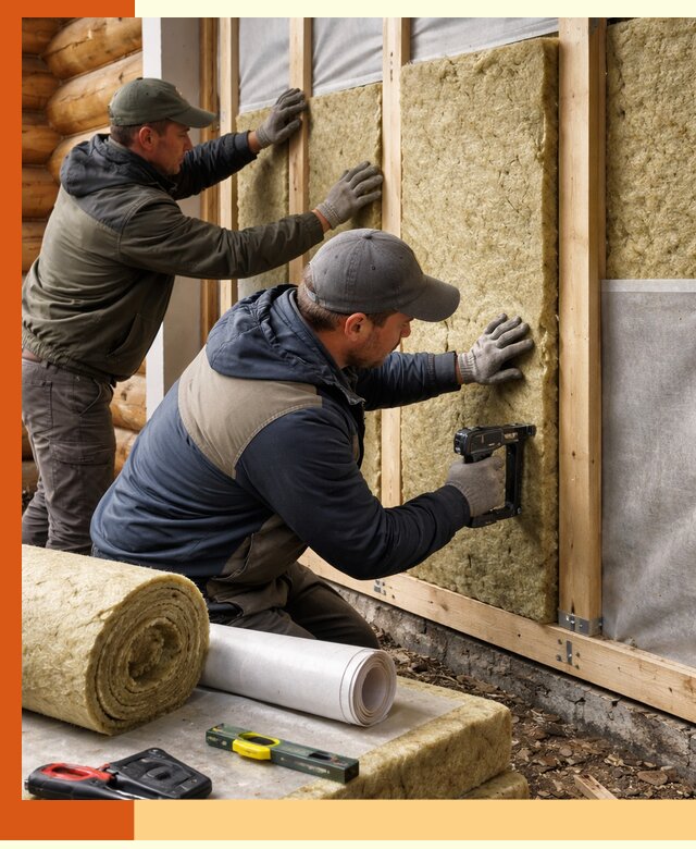 Утепление бревенчатого дома под ключ в Туймазах