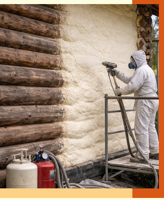 Утепление бревенчатого дома ППУ в Туймазах под ключ от 6369 руб. | ТепломастерТмз