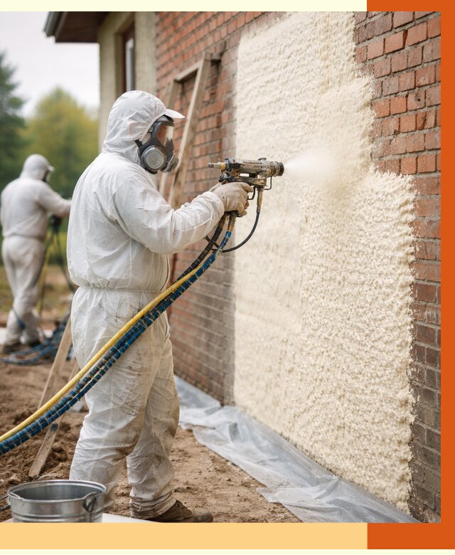 Утепление кирпичного дома ППУ в Туймазах под ключ от 6624 руб. | ТепломастерТмз