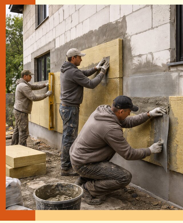 Утепление дома из газобетона в Туймазах качественно и долговечно