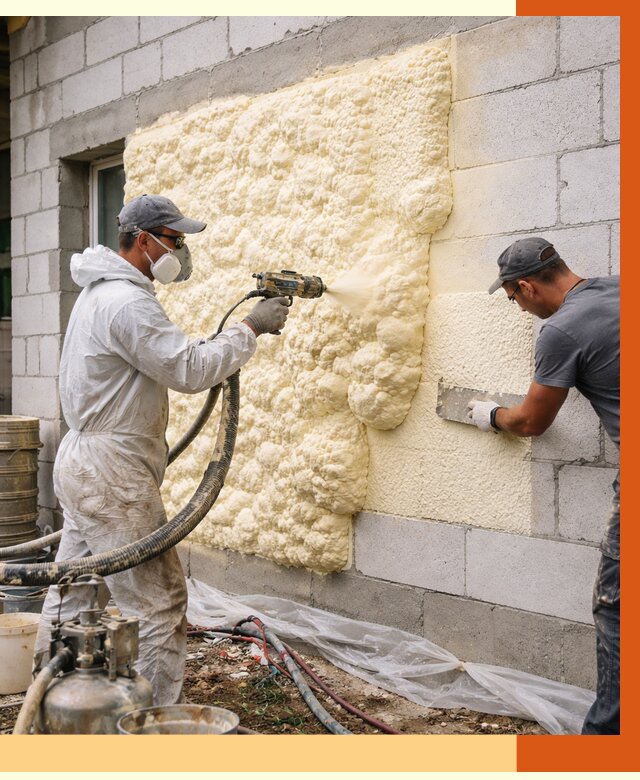 Утепление дома из газобетона ППУ в Туймазах от 4891 руб./м² под ключ | ТепломастерТмз