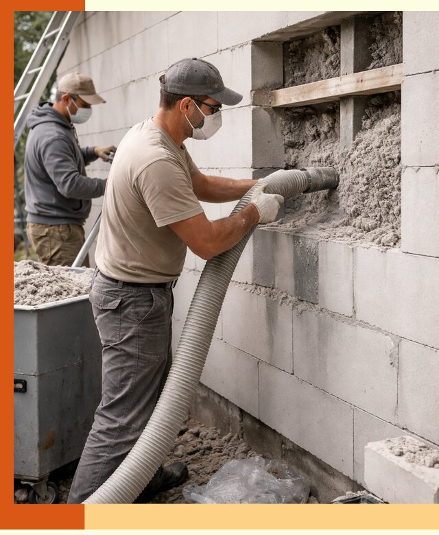 Утепление дома из газобетона эковатой в Туймазах