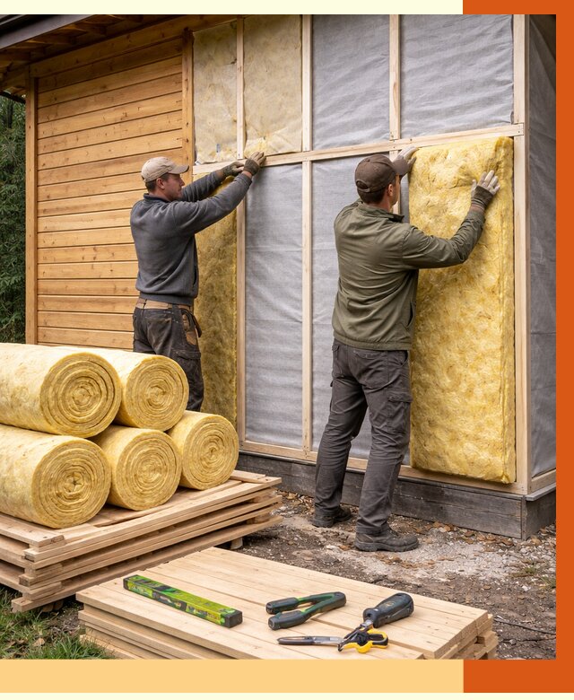 Утепление бани снаружи в Туймазах от 86615 руб. под ключ | ТепломастерТмз