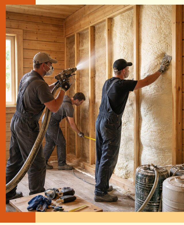 Утепление бани пенополиуретаном (ППУ) в Туймазах