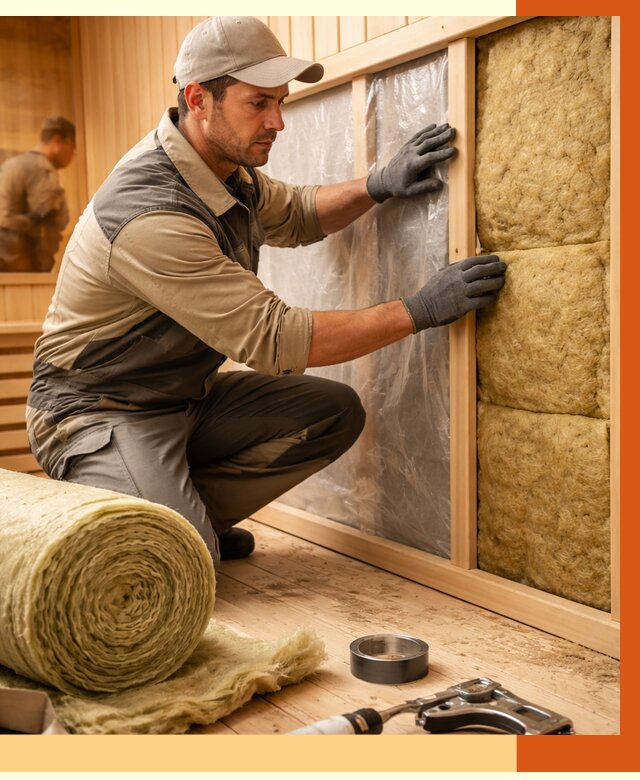 Утепление сауны изнутри в Туймазах от 6624 руб. за м2 | ППУ, под ключ — ТепломастерТмз