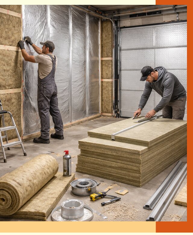 Утепление гаража в Туймазах от 4586 руб/м2 — комплексное утепление ворот и стен | ТепломастерТмз