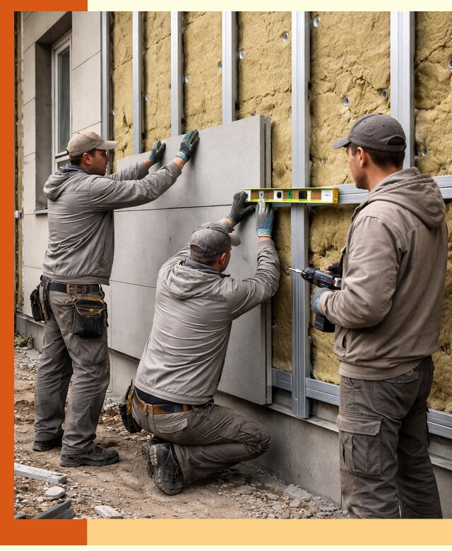 Утепление вентилируемого фасада под ключ в Туймазах