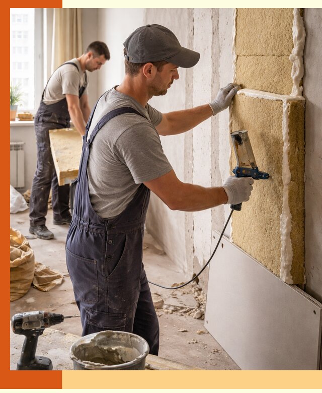 Утепление стен изнутри в Туймазах — качественно и эффективно