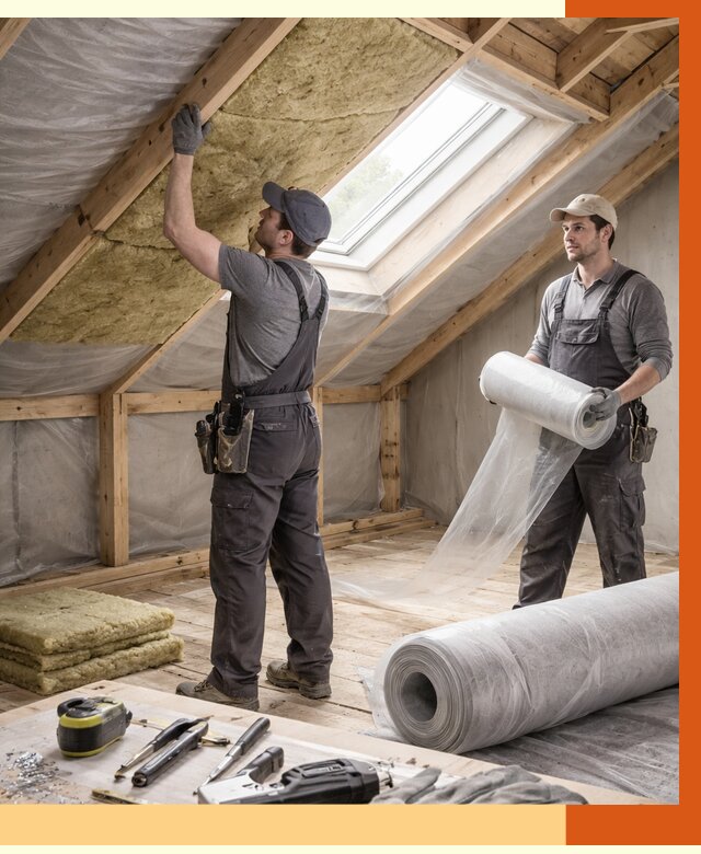 Утепление крыши изнутри мансарды в Туймазах от 4280 руб./м² | ТепломастерТмз