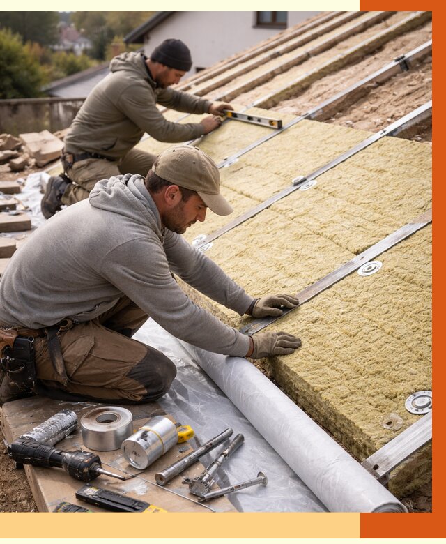 Утепление крыши снаружи в Туймазах под ключ от 1223 руб./м2 | ТепломастерТмз