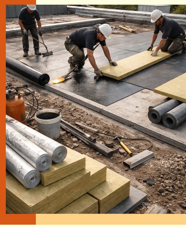 Утепление плоской крыши в Туймазах — надежная теплоизоляция и герметизация