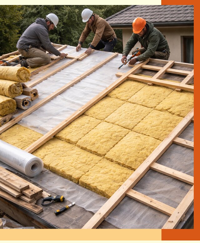 Утепление скатной крыши в Туймазах от 1274 руб./м2 под ключ | ТепломастерТмз