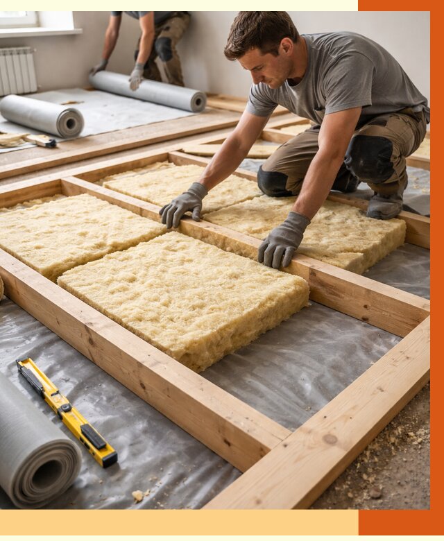 Утепление деревянного пола в Туймазах от 1529 руб./м2 под ключ | ТепломастерТмз