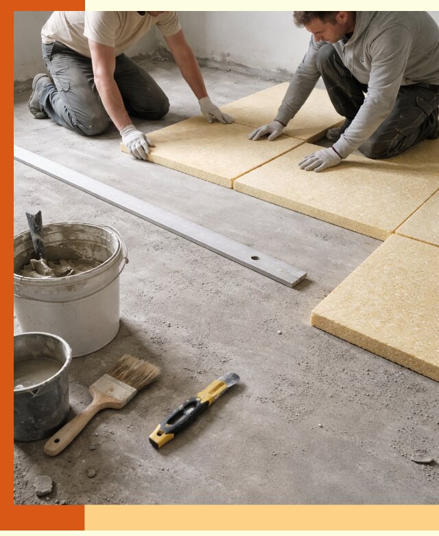 Утепление бетонного пола в Туймазах профессионально и недорого