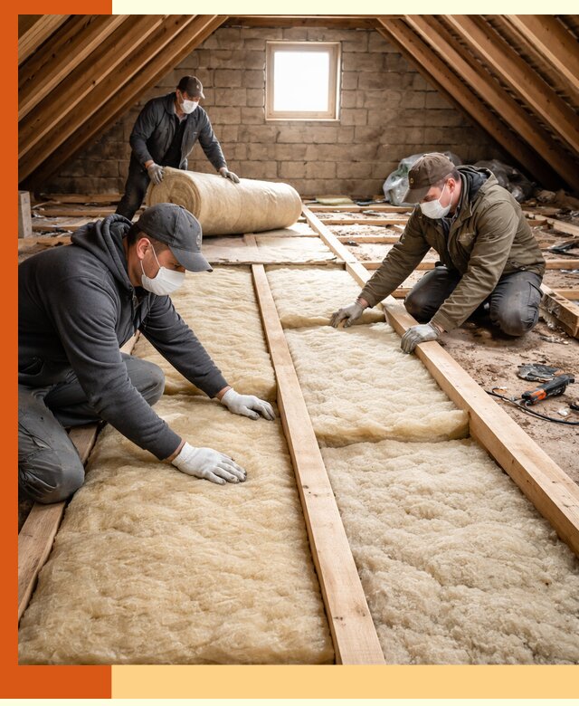 Утепление чердака в Туймазах — профессиональная теплоизоляция кровли