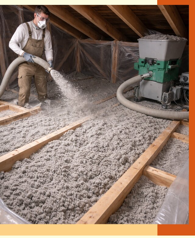 Утепление чердака эковатой в Туймазах от 1478 руб/м2 — заказать у ТепломастерТмз