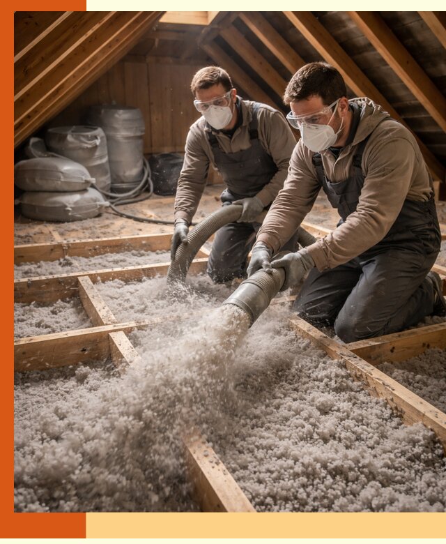 Утепление чердака эковатой в Туймазах — быстро и надёжно