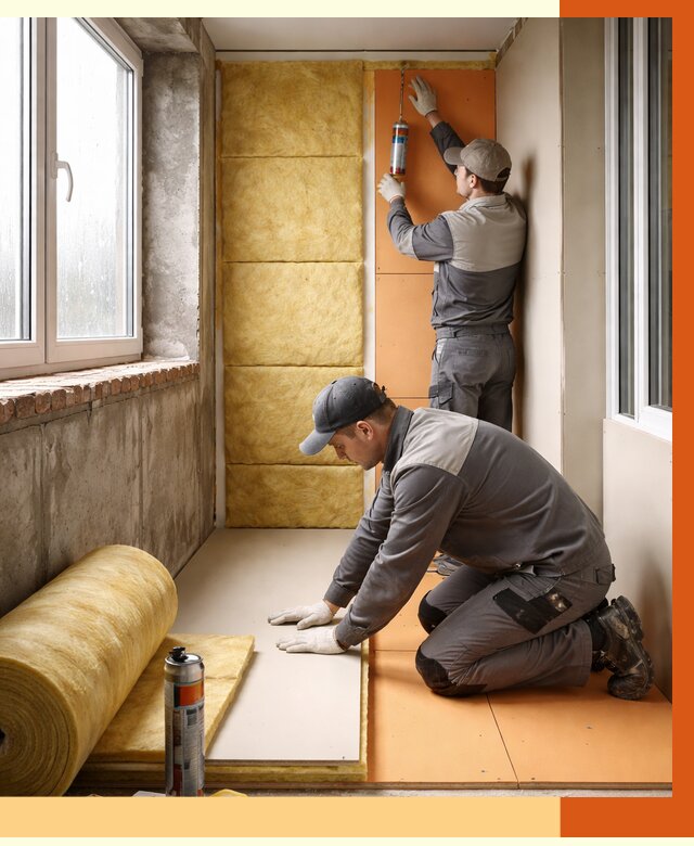 Утепление лоджии под ключ в Туймазах от 6624 руб/м2 — комплексное решение | ТепломастерТмз