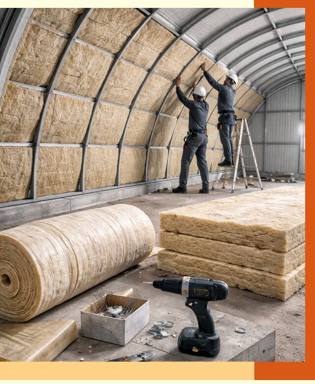 Утепление арочного ангара в Туймазах от 3261 руб./м2 под ключ | ТепломастерТмз