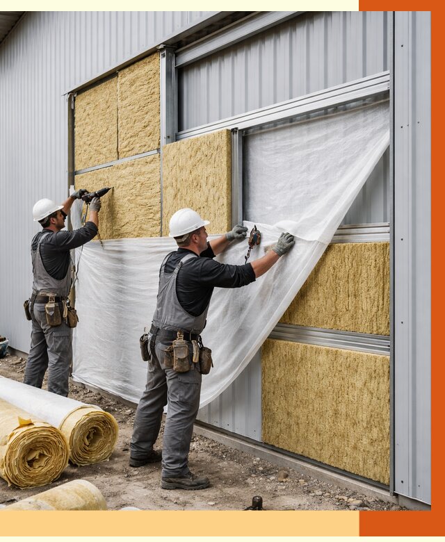 Утепление металлического склада в Туймазах от 4586 руб/м2 — комплексное утепление под ключ | ТепломастерТмз