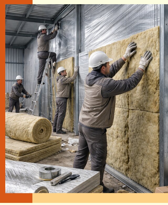 Утепление металлического склада в Туймазах: теплоизоляция и герметизация