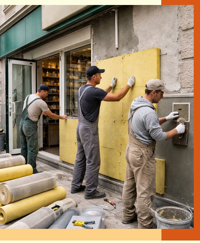 Утепление магазина в Туймазах от 4586 руб/м2 — цена, стены и снаружи | ТепломастерТмз