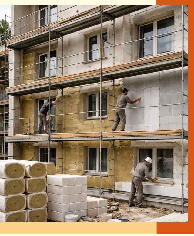 Утепление гостиницы в Туймазах от 7337 руб./м2 — комплексно, ППУ, под ключ | ТепломастерТмз