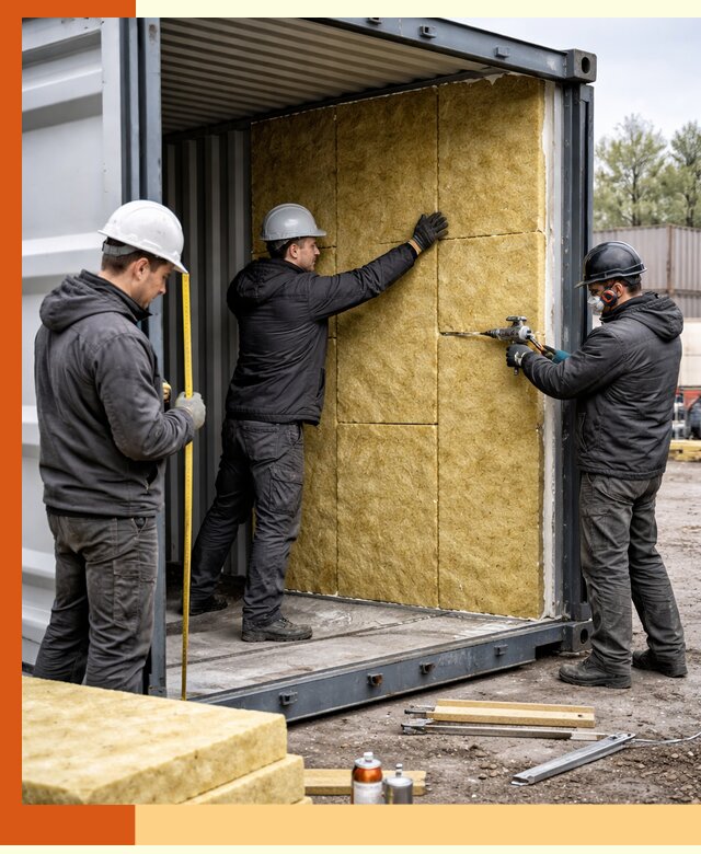 Утепление морского контейнера в Туймазах: надежная теплоизоляция и защита