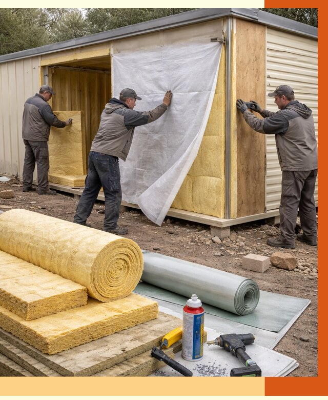Утепление строительной бытовки в Туймазах от 12738 руб. под ключ | ТепломастерТмз