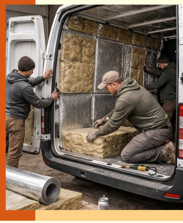 Утепление фургона в Туймазах: профессиональная теплоизоляция и шумоизоляция