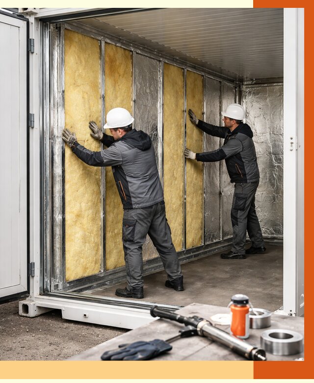 Утепление рефрижераторного контейнера в Туймазах от 45855 руб./м² | ТепломастерТмз