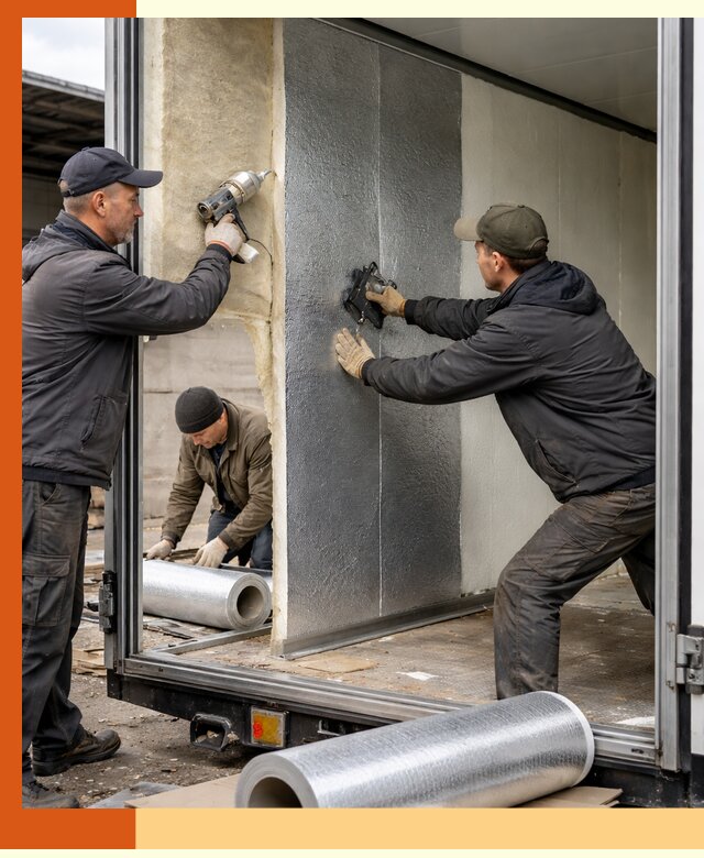 Утепление холодильного кузова в Туймазах — монтаж и теплоизоляция