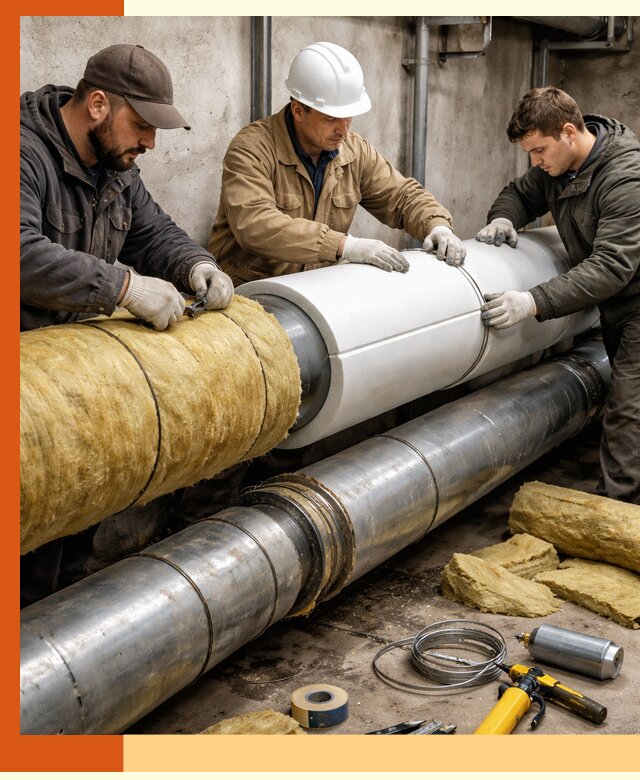 Утепление трубопровода в Туймазах с гарантией энергоэффективности