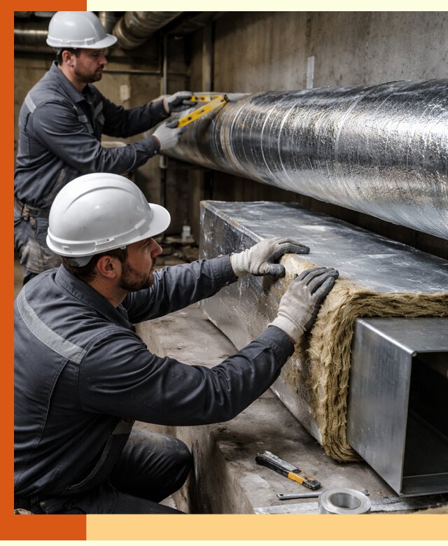 Профессиональное утепление воздуховодов и теплоизоляция в Туймазах