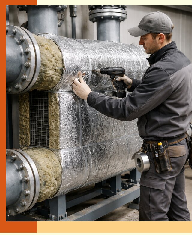 Утепление теплообменника в Туймазах — профессиональная теплоизоляция оборудования