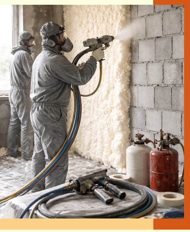 Утепление блочной стены ППУ в Туймазах от 4331 руб./м² — ТепломастерТмз