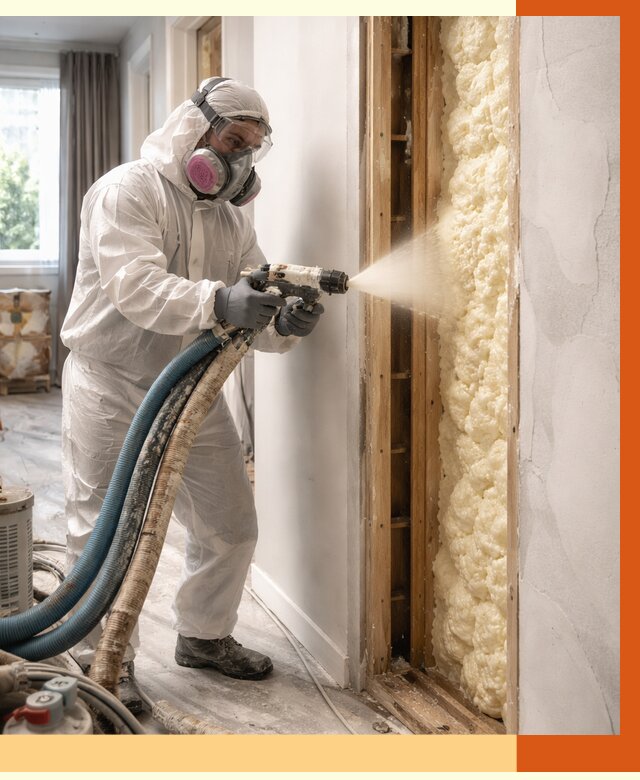 Межстеновое утепление ППУ в Туймазах от 2802 руб/м2 — межстенное утепление под ключ | ТепломастерТмз