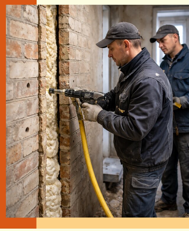 Межстеновое утепление пенополиуретаном в Туймазах