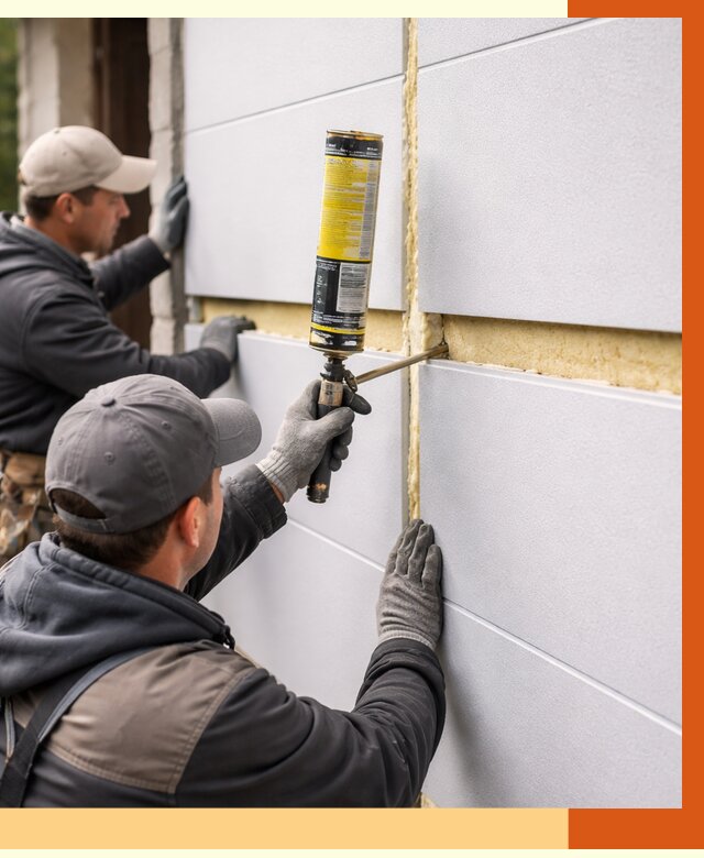 Утепление сэндвич панелей ППУ в Туймазах от 4280 руб. за м2 | ТепломастерТмз