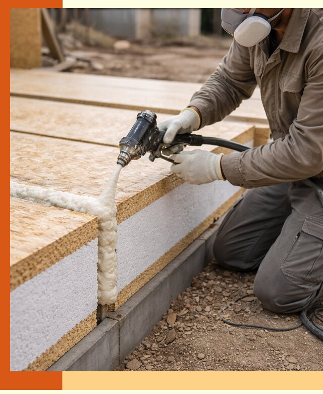 Утепление СИП-панелей пенополиуретаном (ППУ) в Туймазах