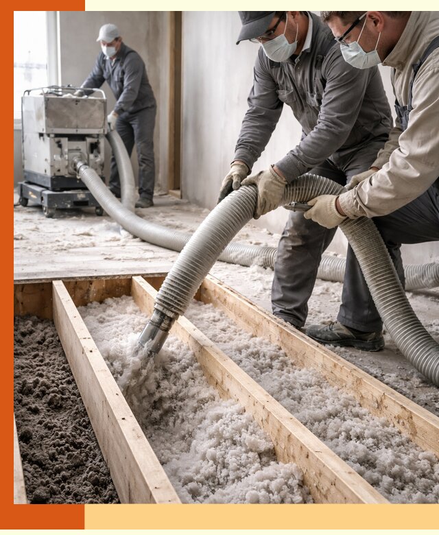 Заполнение полостей межэтажного перекрытия в Туймазах эффективно и герметично