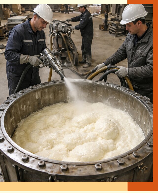 Заливка ППУ в емкости в Туймазах от 7388 руб. — утепление емкости под ключ | ТепломастерТмз