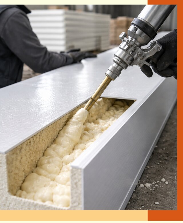 Заполнение пустот холодильных панелей в Туймазах от 7643 руб. | ТепломастерТмз