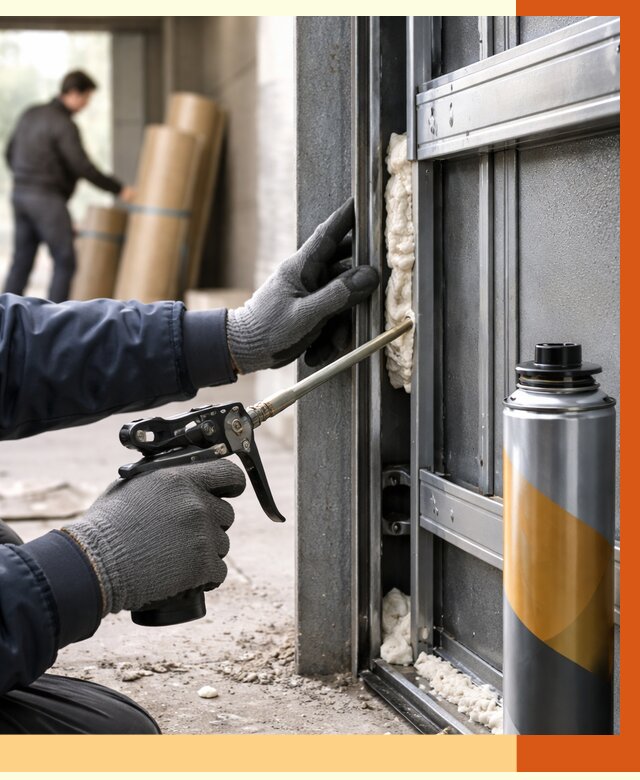 Заполнение пустот ворот в Туймазах от 4586 руб. — заливка ППУ, утепление под ключ | ТепломастерТмз